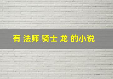 有 法师 骑士 龙 的小说